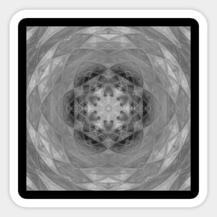 Gray Mandala Mosaic Monochromatic Sticker